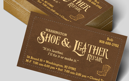 Washington Shoe & Leather Business Card